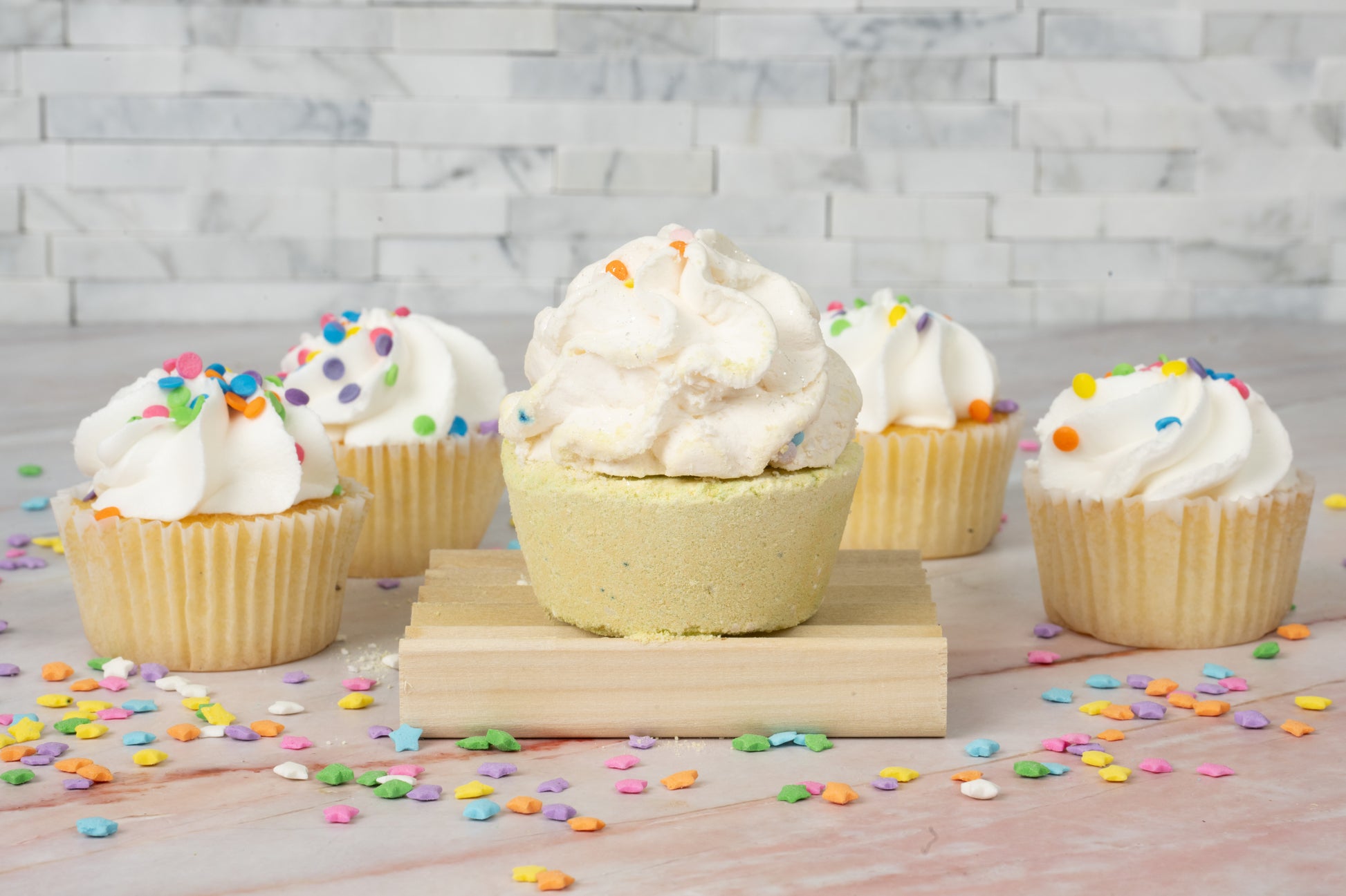 Strawberry Cupcake Bath Bomb - Kreiner Natural Soap